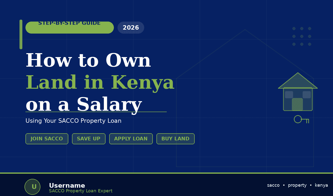 How to Own Land in Kenya on a Salary|Username Sacco